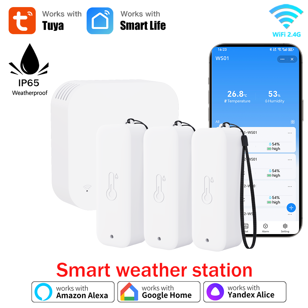 Weather Station Indoor - Tuya WIFI Smart Weather Station Wireless