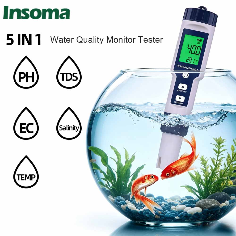 Water Testing Kit - 5 In 1 Digital Water Quality