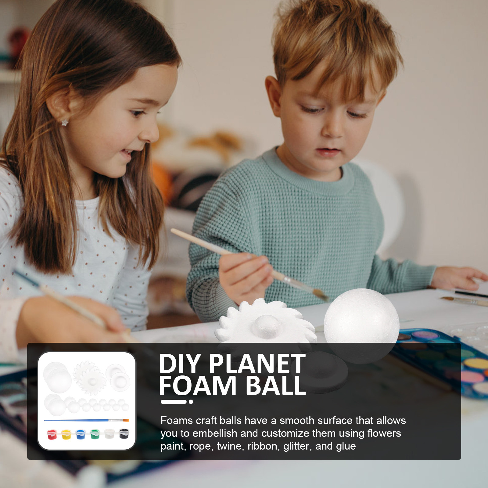 Science Project - 2Sets DIY Solar System Foam Balls