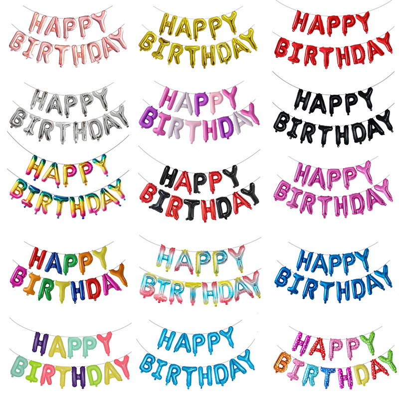 Science Of Happiness - 13pcs 16Inch Happy Birthday Party Decoration