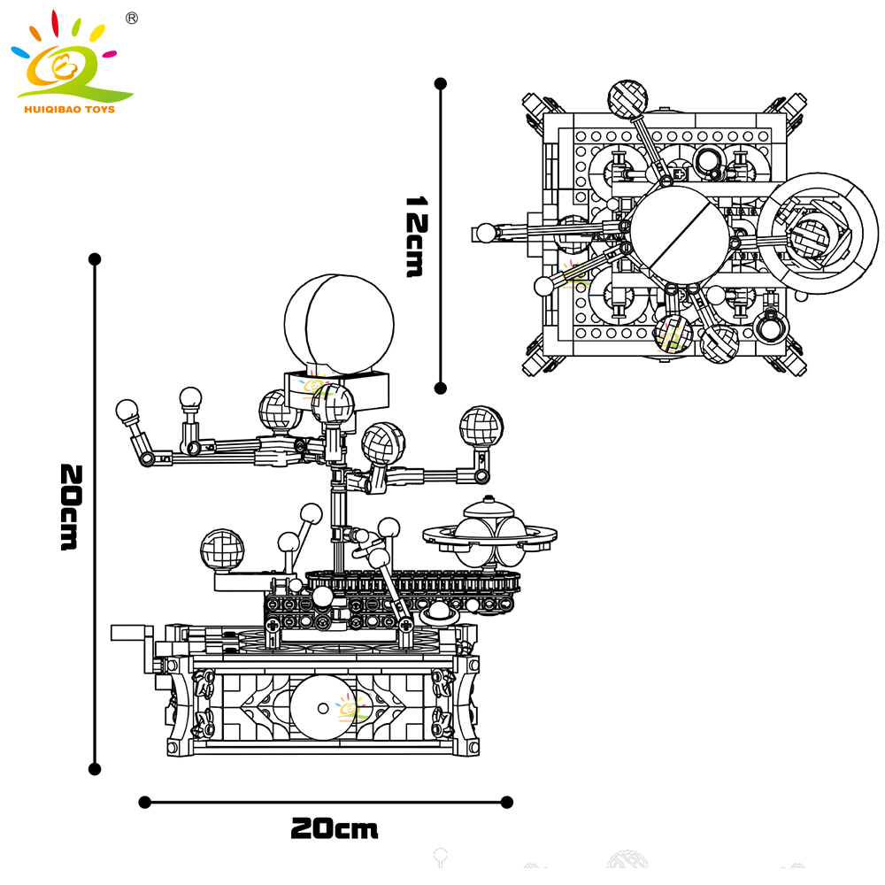 HUIQIBAO MOC Space Solar syste - Solar System Orrery recension och pris