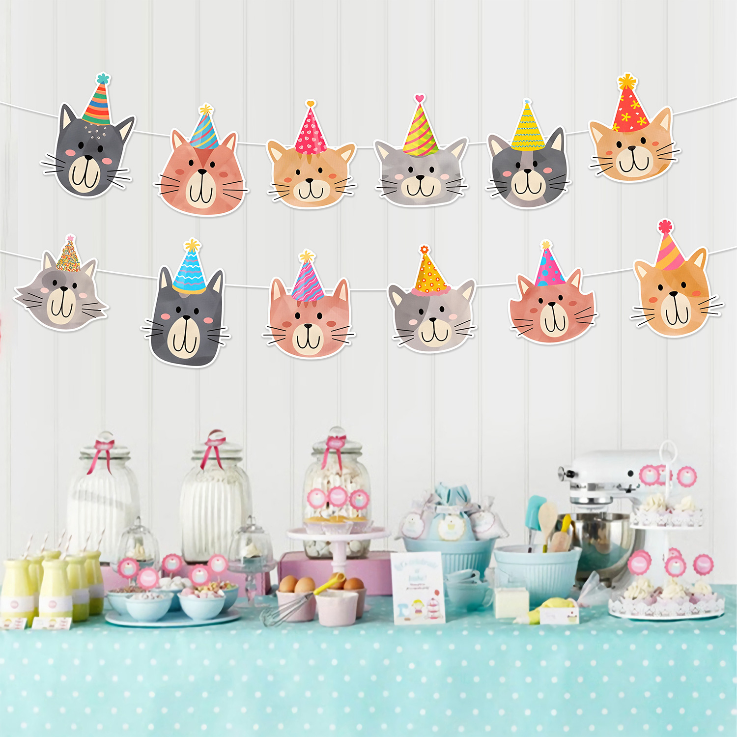 Cute Cartoon Pet Cat Party Fla - Science Of Happiness recension och pris