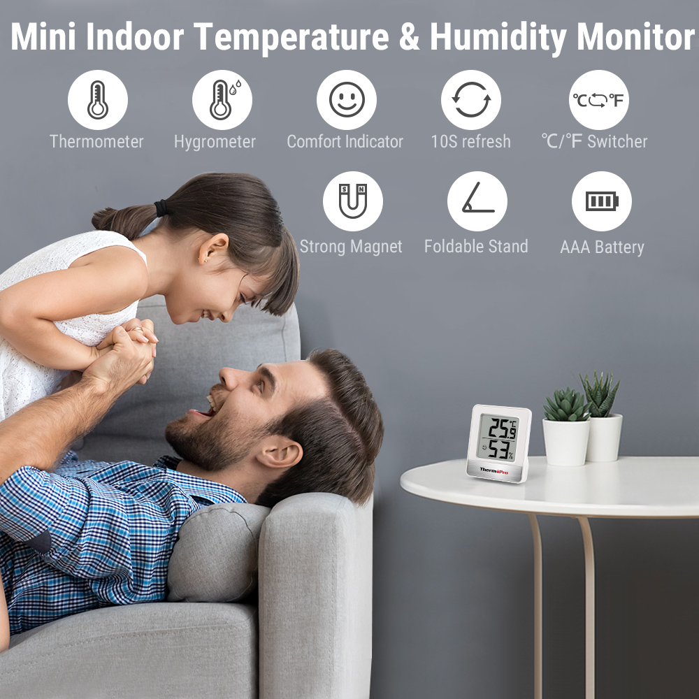 ThermoPro TP49 Mini Weather St - Weather Station Indoor recension och pris