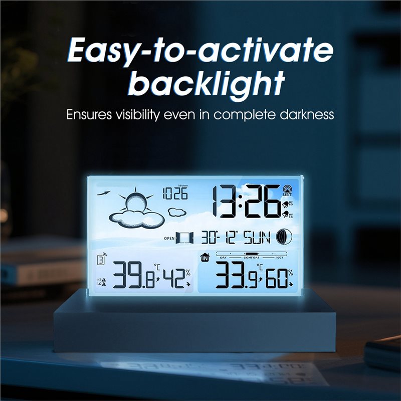 NEW HOT In Stock-Digital Weath - Weather Station Indoor recension och pris