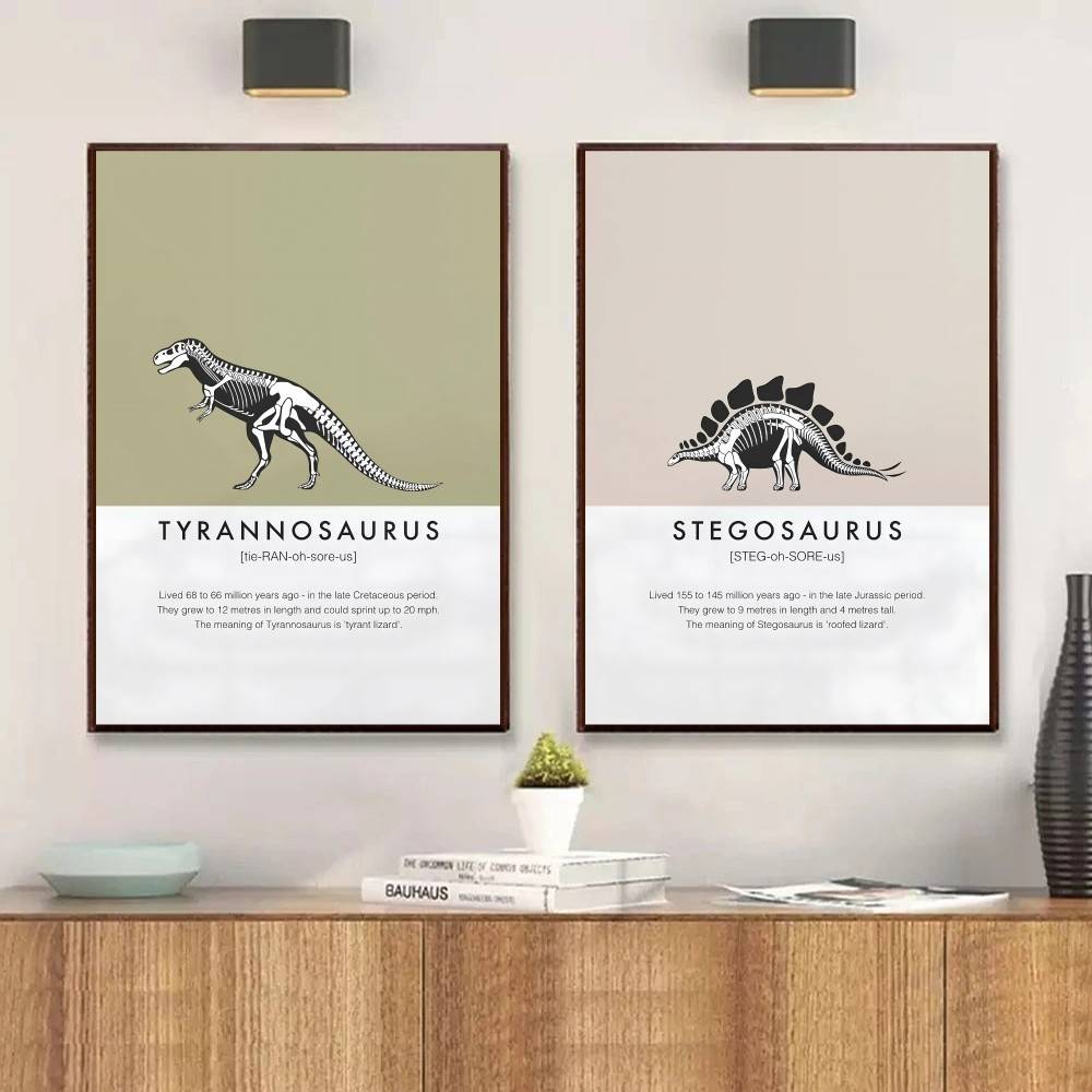 Dinosaur Skeleton Poster Dino  - Science Nursery recension och pris