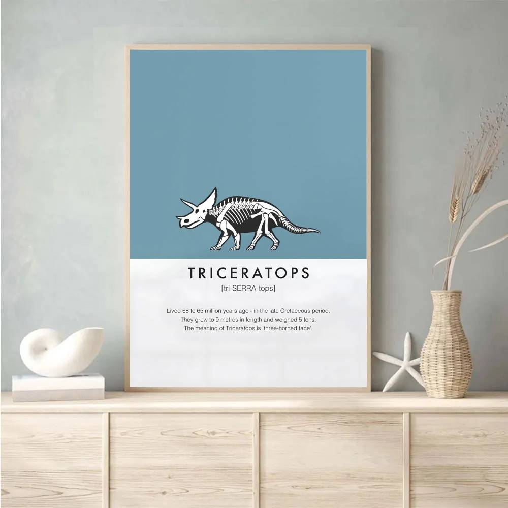 Dinosaur Skeleton Poster Dino  - Science Nursery recension och pris